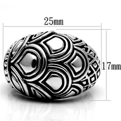 MA3W242 - Rhodium Brass Ring with No Stone