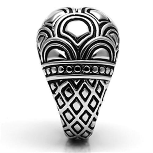 MA3W242 - Rhodium Brass Ring with No Stone