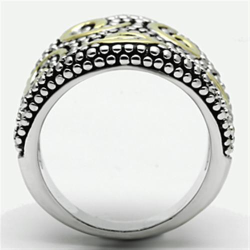 MA3W243 - Reverse Two-Tone Brass Ring with No Stone