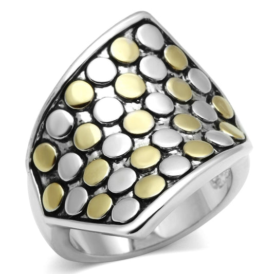 MA3W249 - Reverse Two-Tone Brass Ring with No Stone