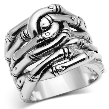 MA3W253 - Rhodium Brass Ring with No Stone