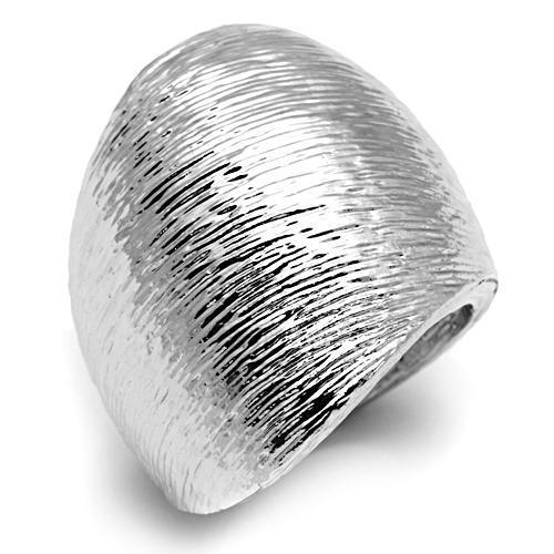 MA3W256 - Rhodium Brass Ring with No Stone