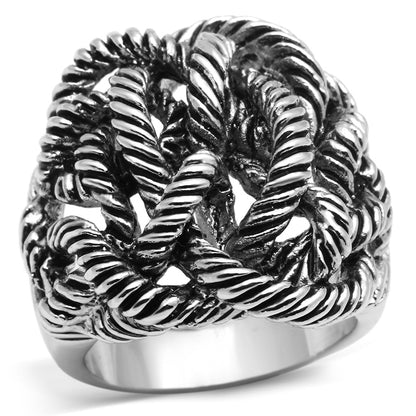 MA3W257 - Rhodium Brass Ring with No Stone