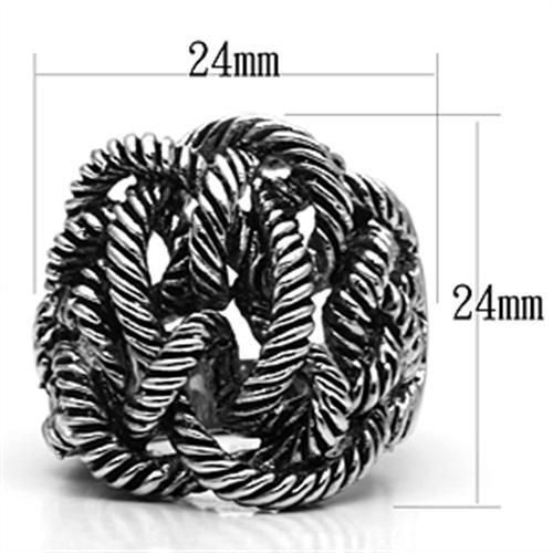 MA3W257 - Rhodium Brass Ring with No Stone