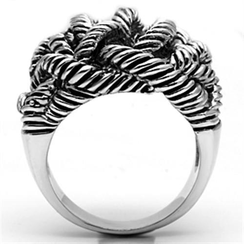 MA3W257 - Rhodium Brass Ring with No Stone