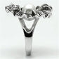 MA3W259 - Rhodium Brass Ring with Synthetic Pearl in White