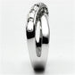 MA3W269 - Rhodium Brass Ring with Top Grade Crystal  in Clear