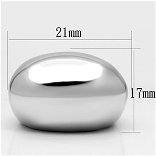 MA3W281 - Rhodium Brass Ring with No Stone