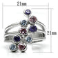 MALorna Cocktail Ring - Rhodium Brass, AAA CZ , Multi Color - 3W290