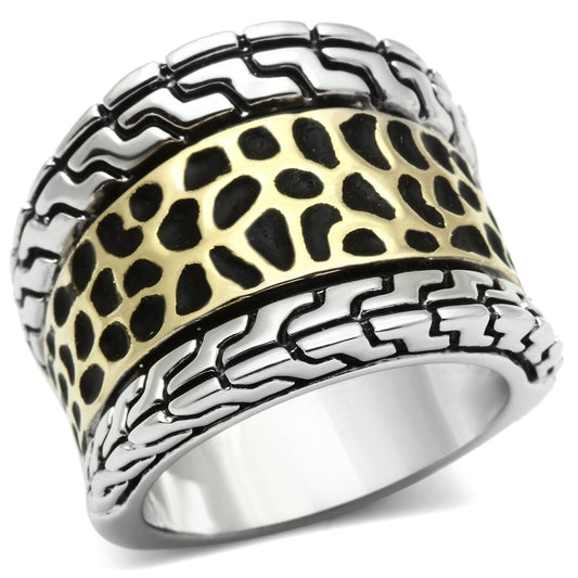 MA3W296 - Reverse Two-Tone Brass Ring with No Stone