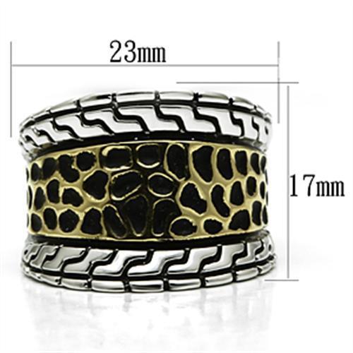 MA3W296 - Reverse Two-Tone Brass Ring with No Stone