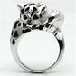 MA3W297 - Rhodium Brass Ring with Synthetic Pearl in White