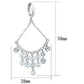 MA3W300 - Rhodium Brass Earrings with AAA Grade CZ  in Clear