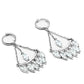 MA3W301 - Rhodium Brass Earrings with AAA Grade CZ  in Clear