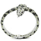 MA3W303 - Rhodium + Ruthenium Brass Bangle with AAA Grade CZ  in Multi Color