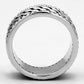 MA3W306 - Rhodium Brass Ring with AAA Grade CZ  in Clear