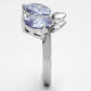 MA3W309 - Rhodium Brass Ring with AAA Grade CZ  in Light Amethyst