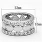 MA3w319 - Rhodium Brass Ring with AAA Grade CZ  in Clear