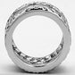 MA3w319 - Rhodium Brass Ring with AAA Grade CZ  in Clear