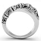 MA3W320 - Rhodium Brass Ring with AAA Grade CZ  in Clear