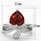 MA3W323 - Rhodium Brass Ring with AAA Grade CZ  in Garnet