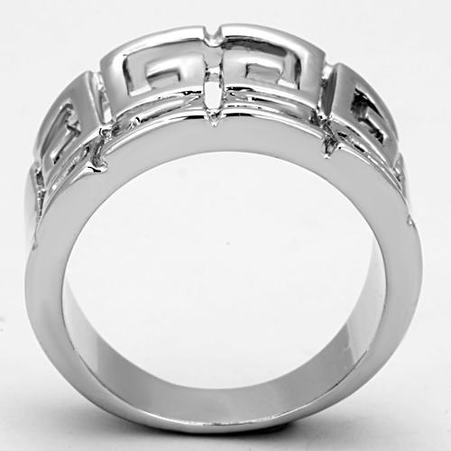 MA3W329 - Rhodium Brass Ring with No Stone