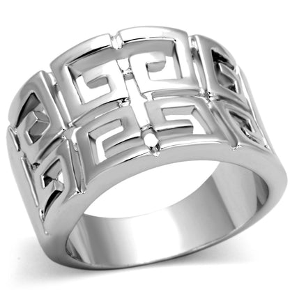 MA3W329 - Rhodium Brass Ring with No Stone