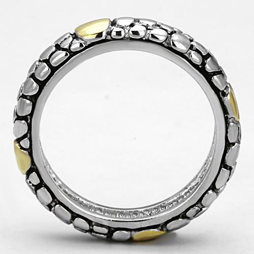 MA3W332 - Reverse Two-Tone Brass Ring with Epoxy  in Jet