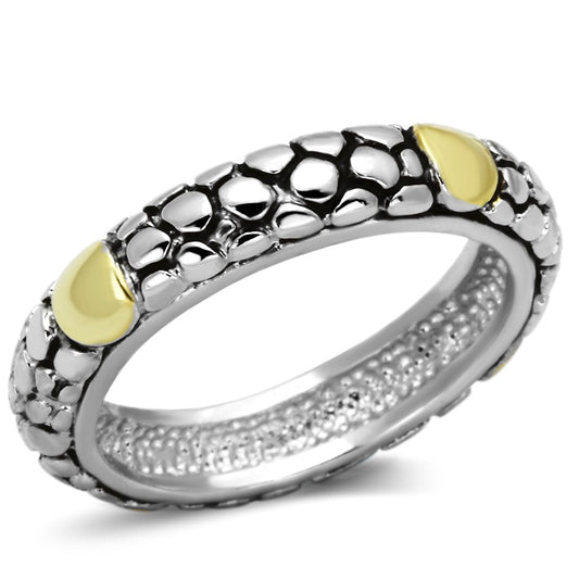 MA3W332 - Reverse Two-Tone Brass Ring with Epoxy  in Jet