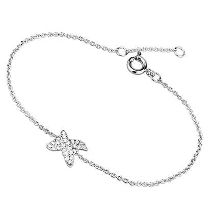 MA3W405 - Rhodium Brass Bracelet with AAA Grade CZ  in Clear