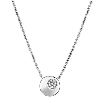 MA3W431 Rhodium Brass Necklace with AAA Grade CZ in Clear