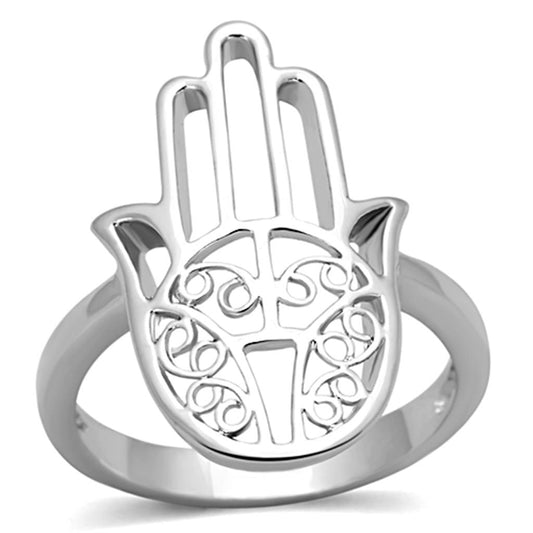 MA3W486 - Rhodium Brass Ring with No Stone