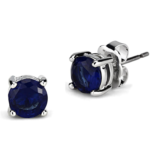 MA3W556 Rhodium Brass Earrings with Synthetic in Montana