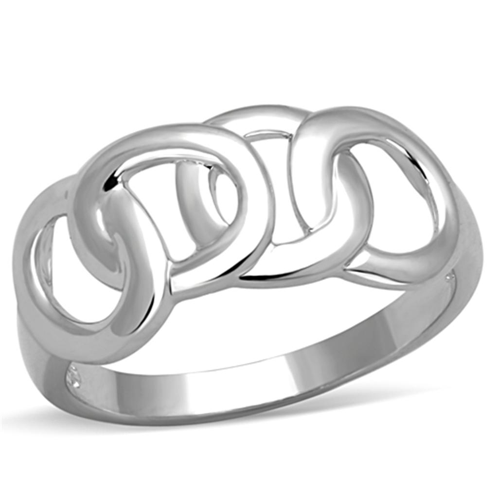 MA3W783 - Rhodium Brass Ring with No Stone