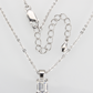 MALOS896 - Rhodium 925 Sterling Silver Chain Pendant with AAA Grade CZ  in Clear