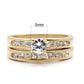 MAS44610 - High-Polished 925 Sterling Silver Ring with AAA Grade CZ  in Clear