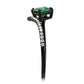 MADA017 - IP Black(Ion Plating) Stainless Steel Ring with AAA Grade CZ  in Emerald