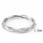 MADA042 - High polished (no plating) Stainless Steel Ring with AAA Grade CZ  in Clear