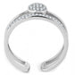 MADA048 - High polished (no plating) Stainless Steel Ring with AAA Grade CZ  in Clear