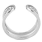 MADA056 - High polished (no plating) Stainless Steel Ring with AAA Grade CZ  in Clear