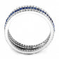 MADA066 - High polished (no plating) Stainless Steel Ring with AAA Grade CZ  in London Blue