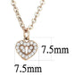 MADA086 - IP Rose Gold(Ion Plating) Stainless Steel Chain Pendant with AAA Grade CZ  in Clear