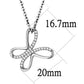 MADA093 - High polished (no plating) Stainless Steel Chain Pendant with AAA Grade CZ  in Clear