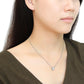 MADA096 - High polished (no plating) Stainless Steel Chain Pendant with AAA Grade CZ  in Clear