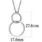 MADA097 - High polished (no plating) Stainless Steel Chain Pendant with AAA Grade CZ  in Clear