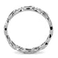 MADA111 - High polished (no plating) Stainless Steel Ring with AAA Grade CZ  in Clear