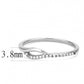 MADA113 - High polished (no plating) Stainless Steel Ring with AAA Grade CZ  in Clear