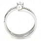 MADA134 - High polished (no plating) Stainless Steel Ring with AAA Grade CZ  in Clear