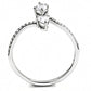 MADA138 - High polished (no plating) Stainless Steel Ring with AAA Grade CZ  in Clear