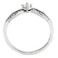 MADA146 - High polished (no plating) Stainless Steel Ring with AAA Grade CZ  in Clear